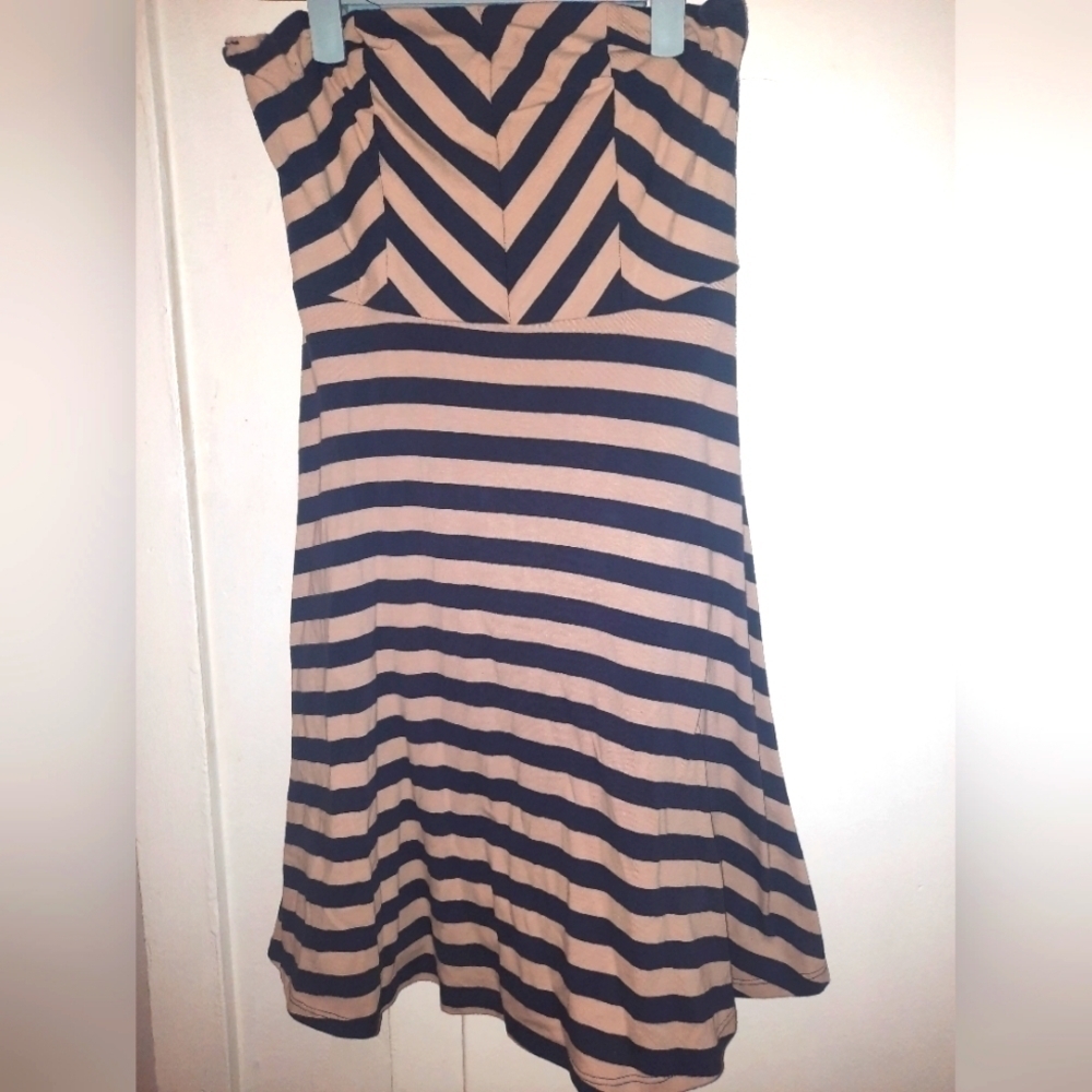 Strapless skater dress